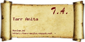 Tarr Anita névjegykártya